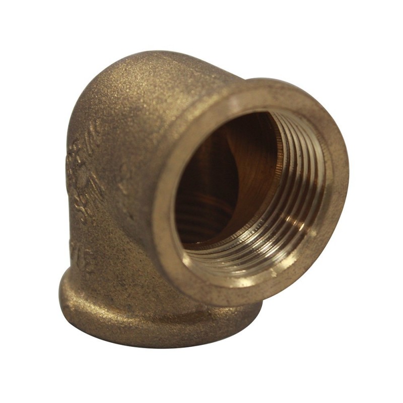 Coude en laiton 90° fileté femelle-femelle 3-4