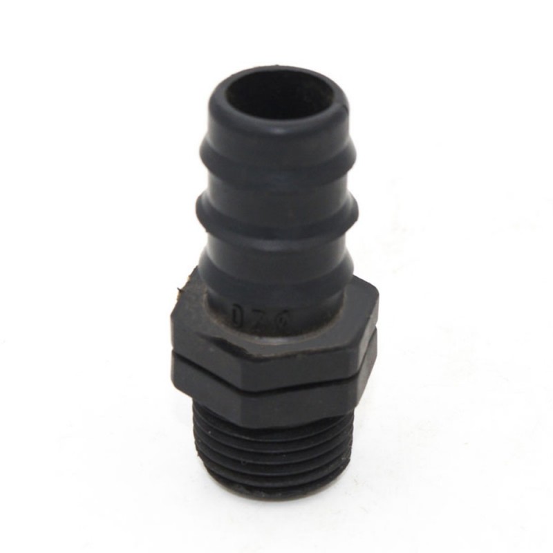 Raccord droit plastique mâle d20 1-2