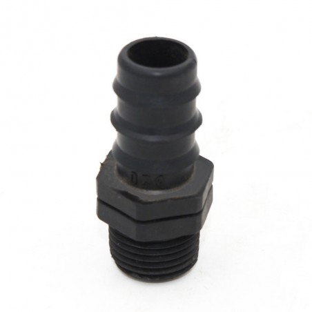 Raccord droit plastique mâle d20 1-2