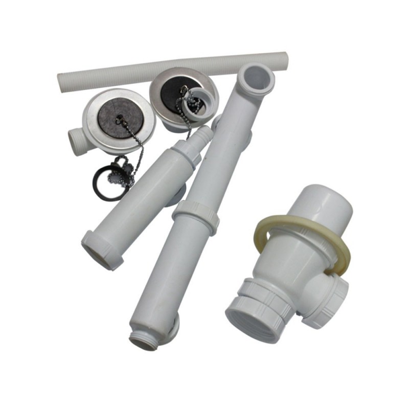 Bonde siphoide evier 2 ba+tp ref:3229*