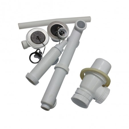 Bonde siphoide evier 2 ba+tp ref:3229*