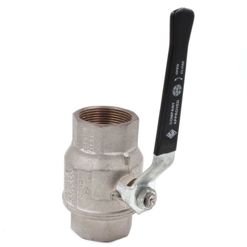 Vanne à boisseau femelle-femelle 11-2 laiton chromé poignée plate