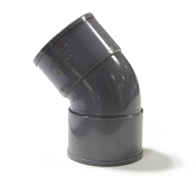 Coude en PVC 45° femelle-femelle Ø100 mm