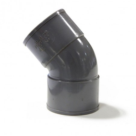 Coude en PVC 45° femelle-femelle Ø100 mm