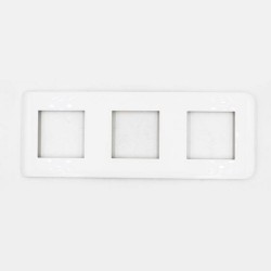 Plaque programme mosaic 3x2 modules blanc