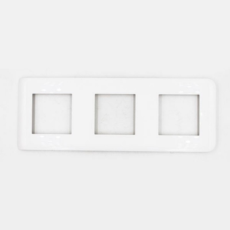 Plaque programme mosaic 3x2 modules blanc