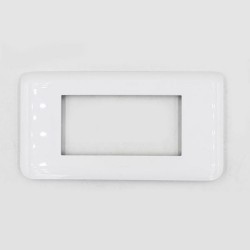 Plaque de finition horizontale Mosaic 4 modules blanc