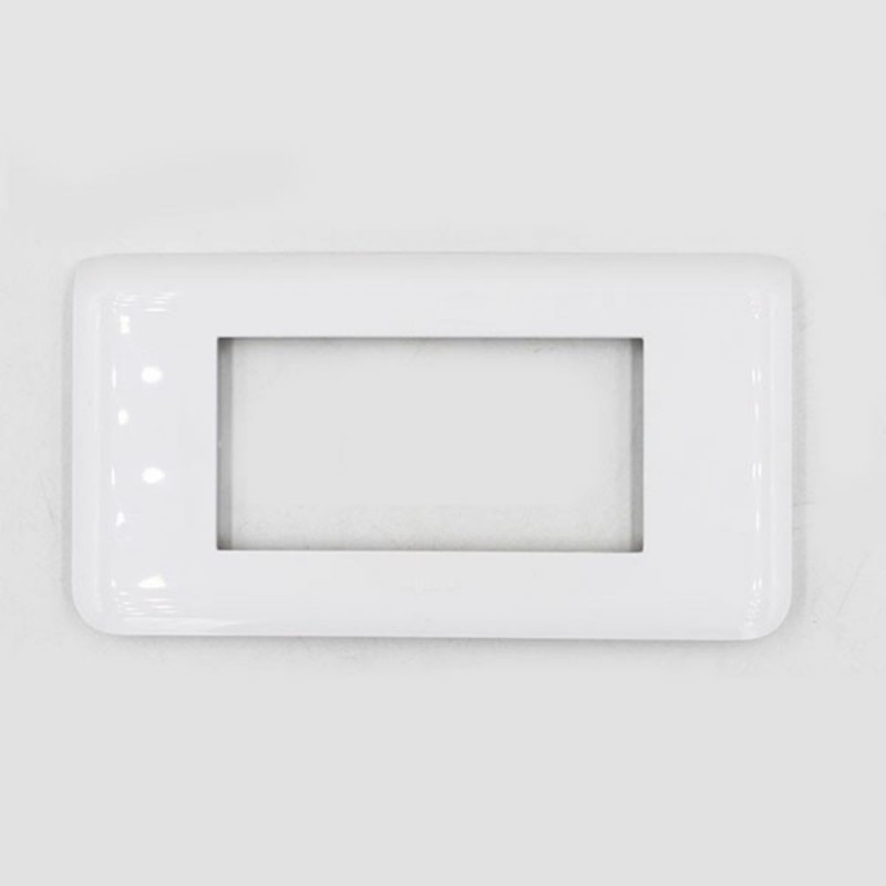 Plaque de finition horizontale Mosaic 4 modules blanc