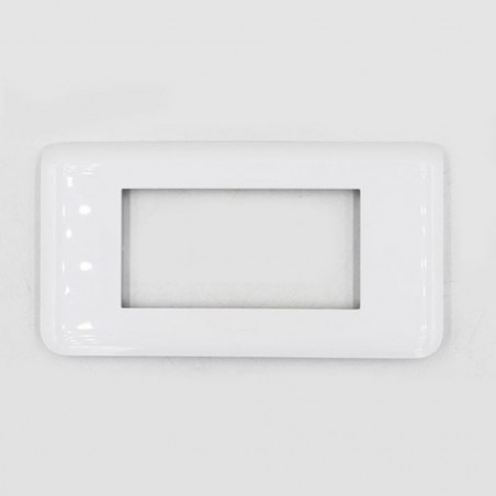 Plaque de finition horizontale Mosaic 4 modules blanc