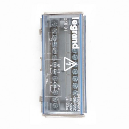 Répartiteur Modulaire Monobloc Bipolaire à Bornes 40A