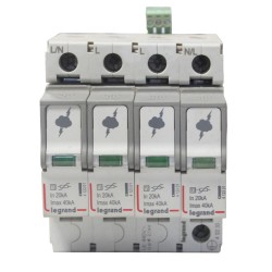 Parafoudre basse tension type T2 Imax 40kA 4P 440 V