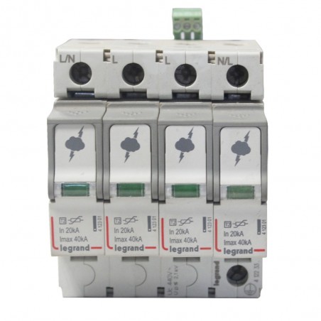 Parafoudre basse tension type T2 Imax 40kA 4P 440 V