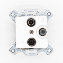 Prise dappareillage TV-FM-SAT blanc