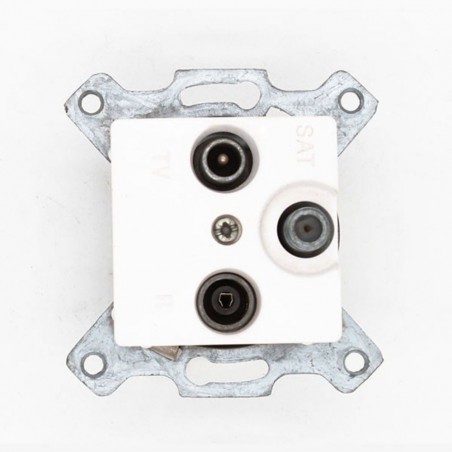 Prise dappareillage TV-FM-SAT blanc