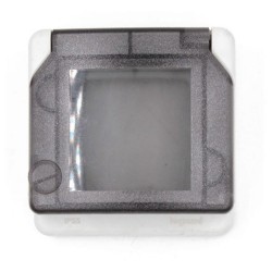 Adaptateur Plexo Mosaic 2 modules gris et blanc