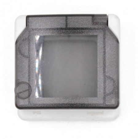 Adaptateur Plexo Mosaic 2 modules gris et blanc