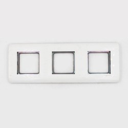Plaque blanche 3x2 modules HORIZ