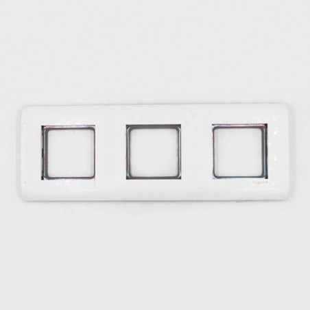 Plaque blanche 3x2 modules HORIZ