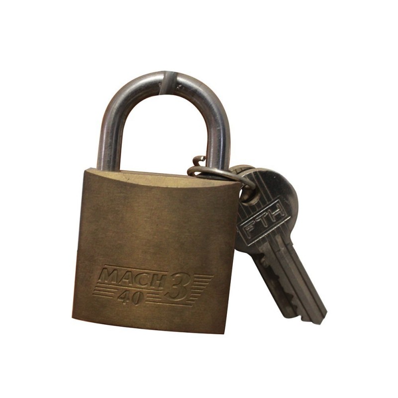 Cadenas mach3 anse inox sentrouvant 2 clés