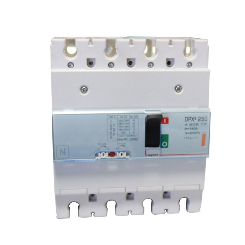 Disjoncteur magnétothermique DPX³250 25kA 400V~ - 4P - 160A