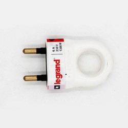 Fiche 2P 6A plast marron