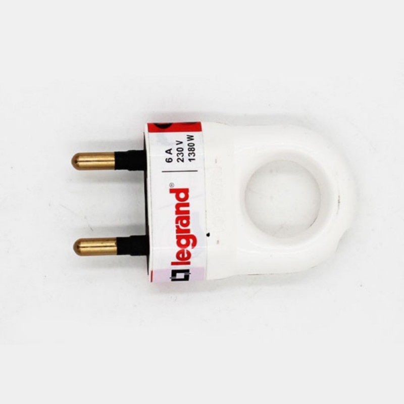 Fiche 2P 6A plast marron