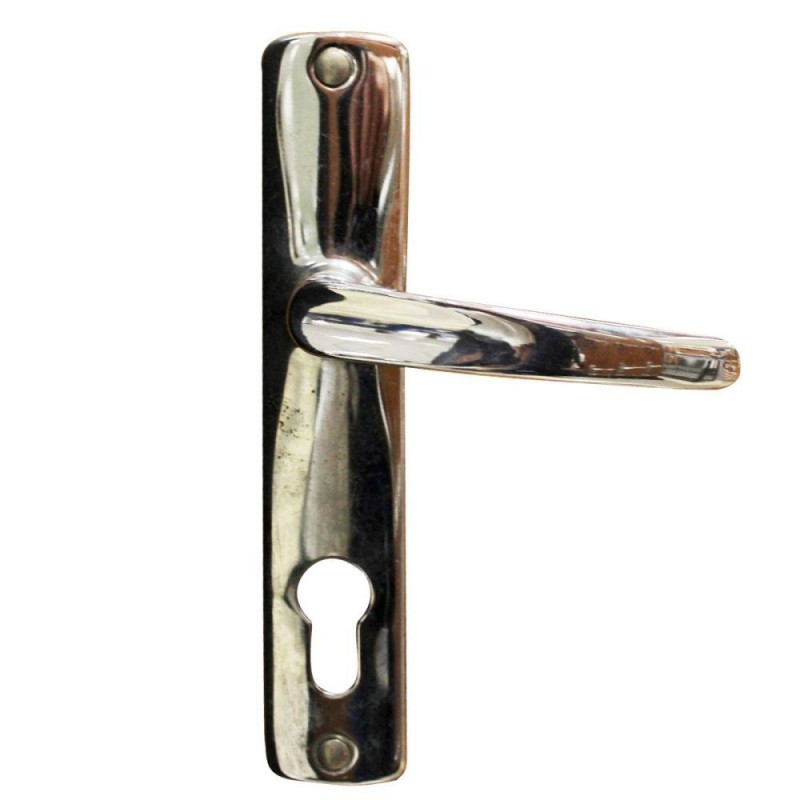 Ensemble de poignée de porte Vimeu chromé trou de cylindre