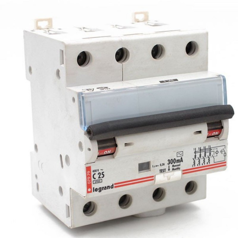 Disjoncteur différentiel monobloc DX³6000 10kA 4Pôles 25A-300mA