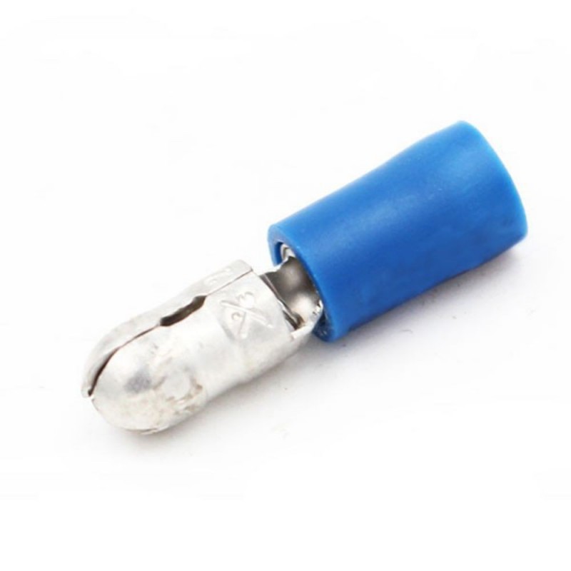 Fiche mâle ronde 1.0-2.5mm²bleu (bte100pcs)