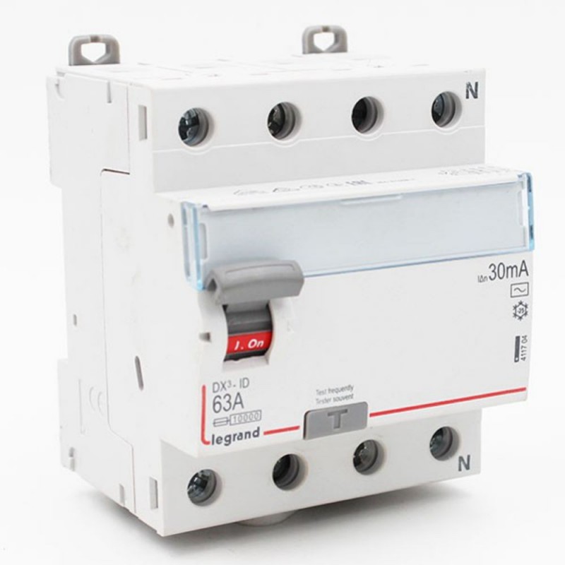 Interrupteur différentiel 4P 63A 30mA DX3