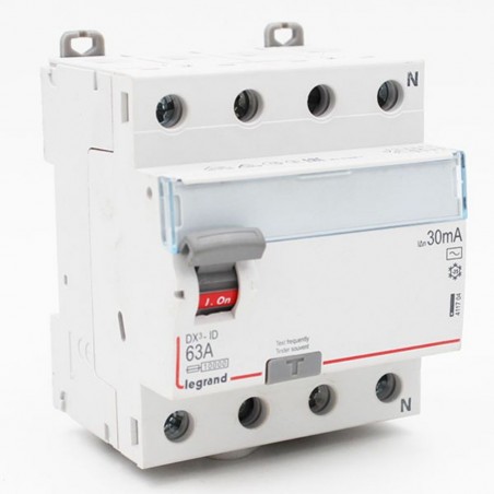 Interrupteur différentiel 4P 63A 30mA DX3