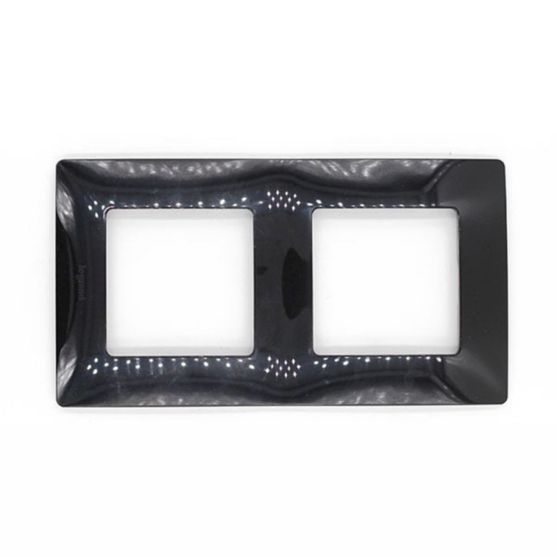 Plaque 2 postes Niloe onyx