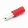 Fiche mâle ronde 0.5-1.5mm²rouge (bte100pcs)
