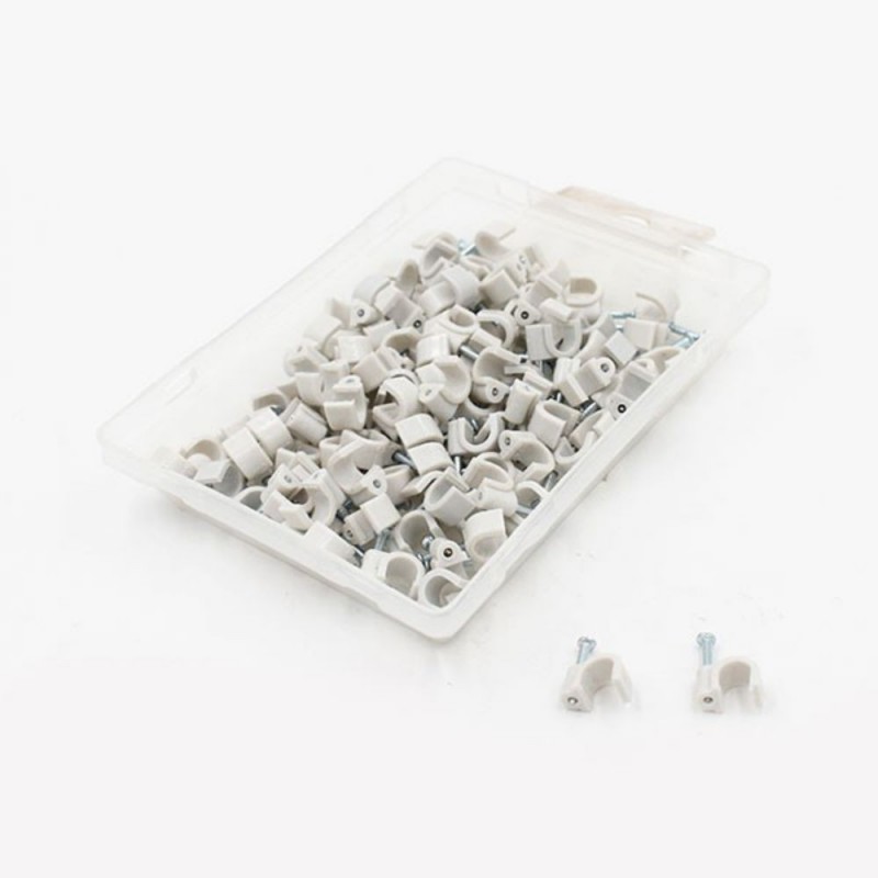 Attaches pontets n°6 GRIS RAL (boîte de 100pces)