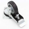 Roulette sur platine avec frein 125 mm