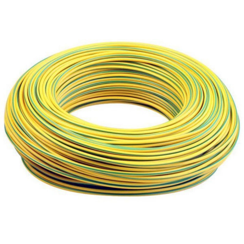 Cable isolé souple 4mm² vert-jaune (rl de 100ml)