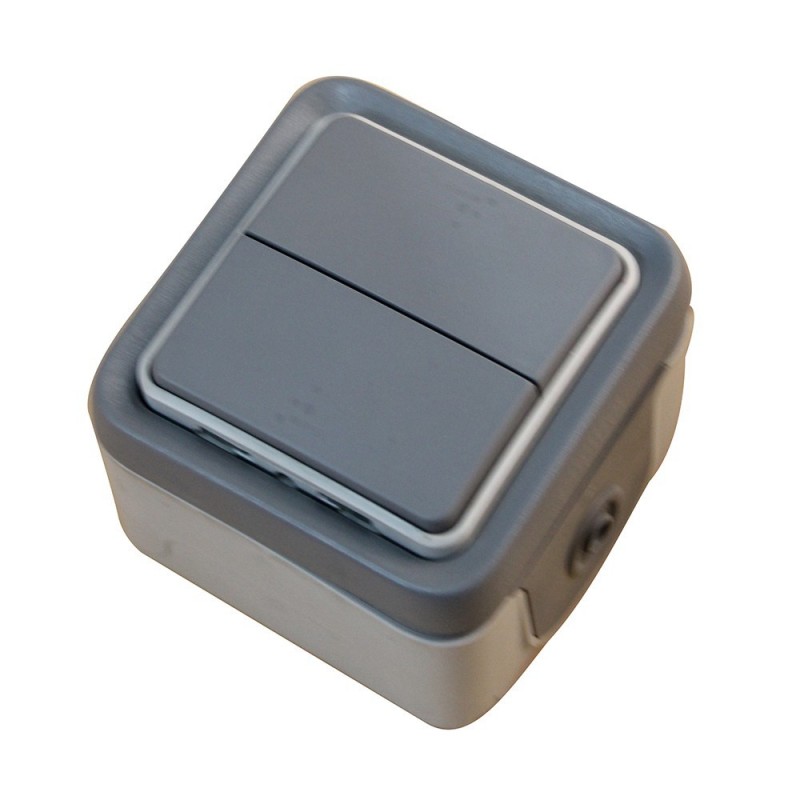 Double va et vient gris saillie