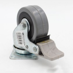 Roulette platine frein 60mm-50kg FT