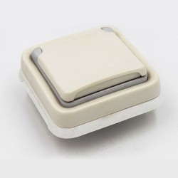 Prise de courant Plexo 2P+T F-B blanc à encastrer