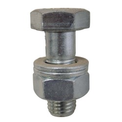 Boulon zingué 24x80mm avec écrou et rondelles