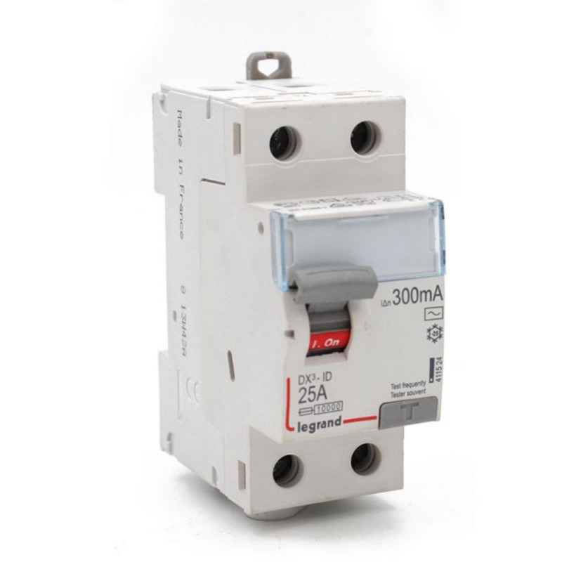 Interrupteur différentiel DX³  2 Pôles 230V~ 25A 300mA - 2 modules