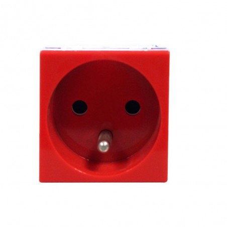 Prise rouge mosaic 2P+T