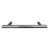 Poignée de meuble en acier chrome mat 168 mm