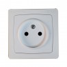 Prise 2P type F Otéo avec éclips de protection saillie blanc