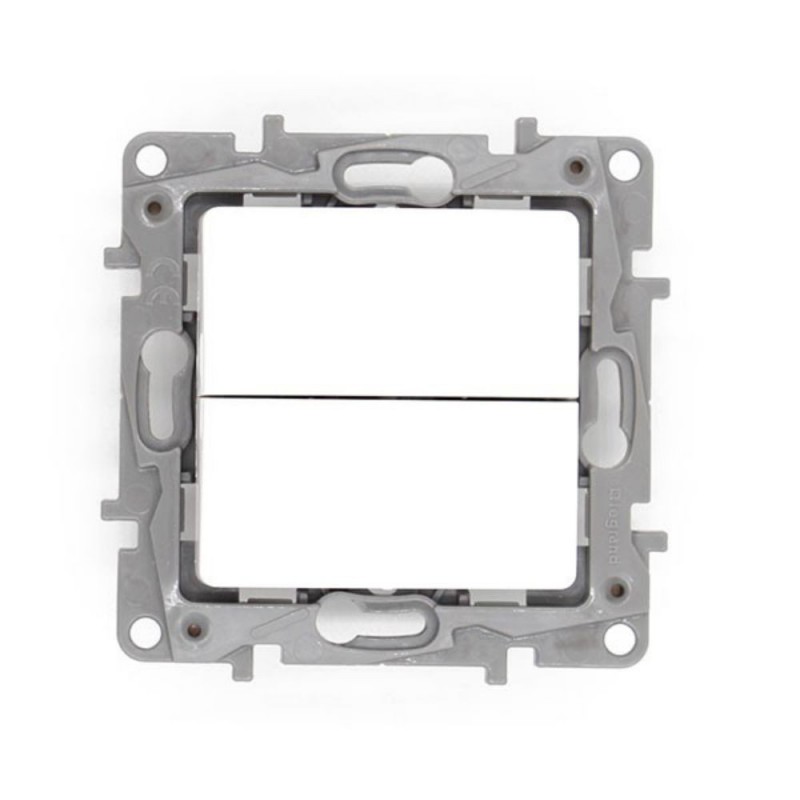 Interrupteur double va-et-vient NILOE 10AX blanc