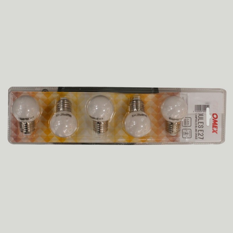 Ampoule Led déco E27 blanc chaud x 5 pièces