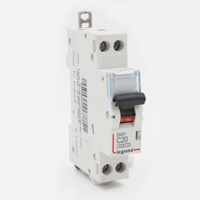 Disjoncteur modulaire Phase+Neutre DNX3 20A