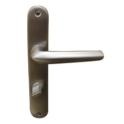 Ensemble poignée de porte argent