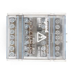 Répartiteur monobloc tétrapolaire à bornes 100 A