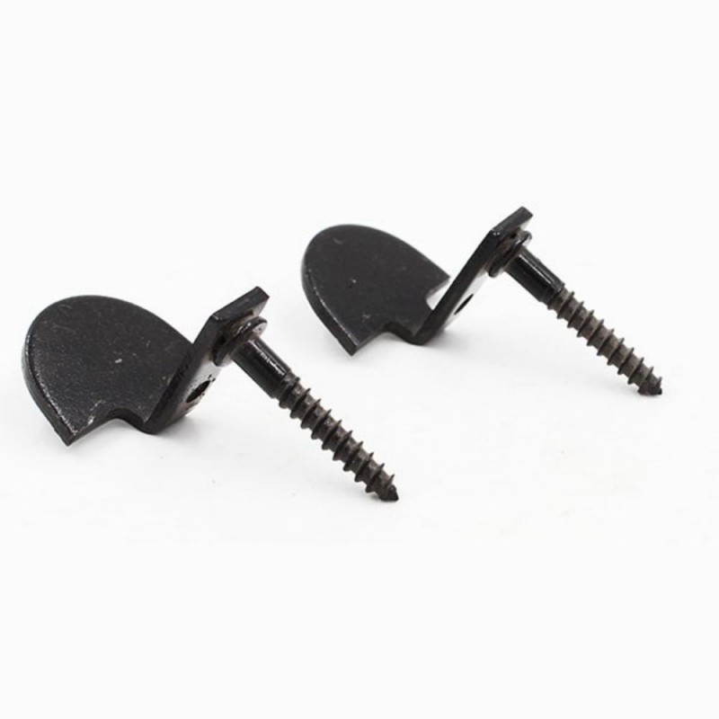 Arret de porte coudé noir à vis